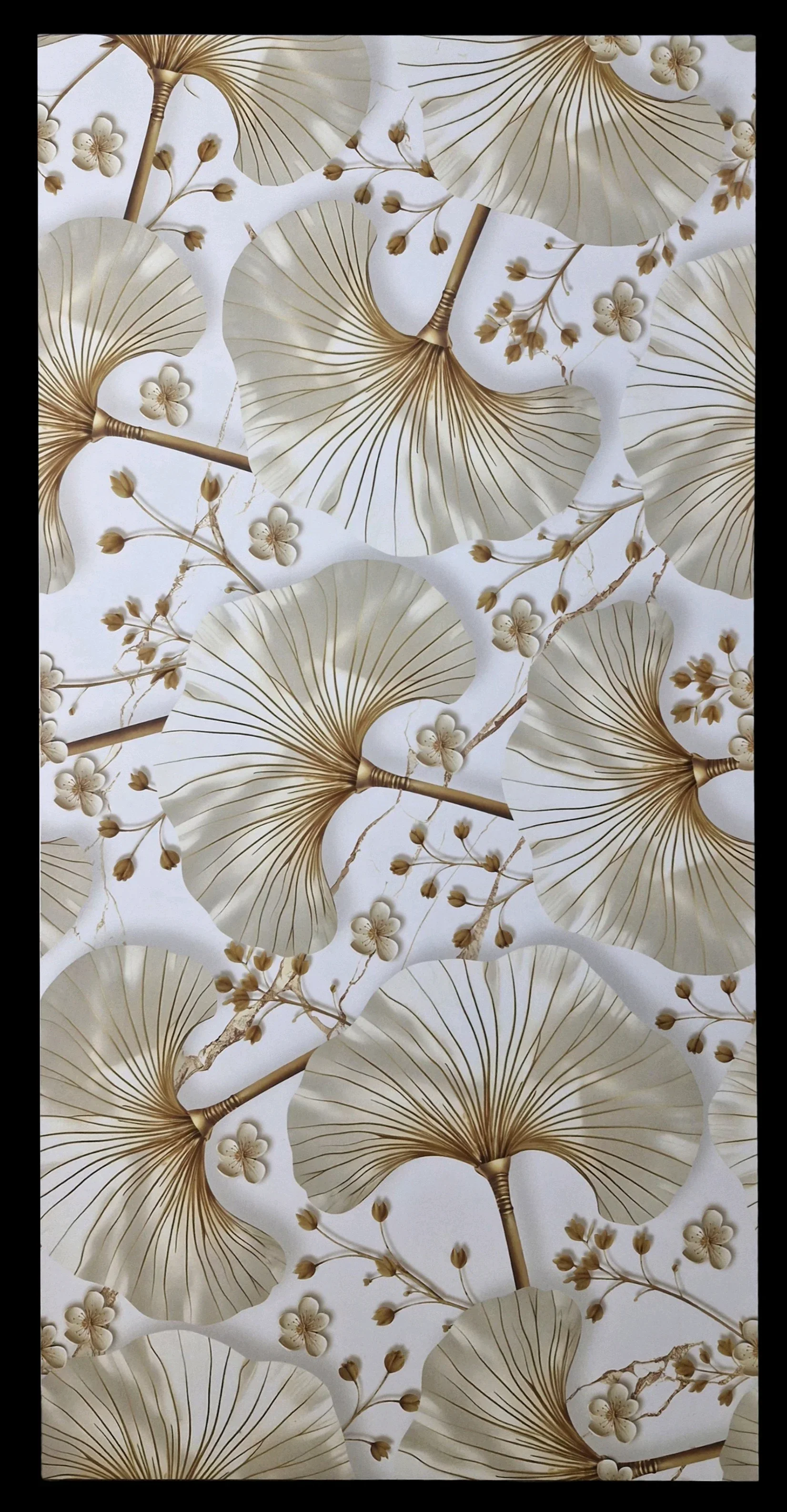 GOLDEN GINKGO LEAF WALLPAPER  - main