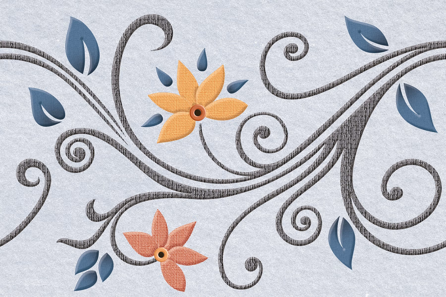 SHG Flower Leaf Blue HL