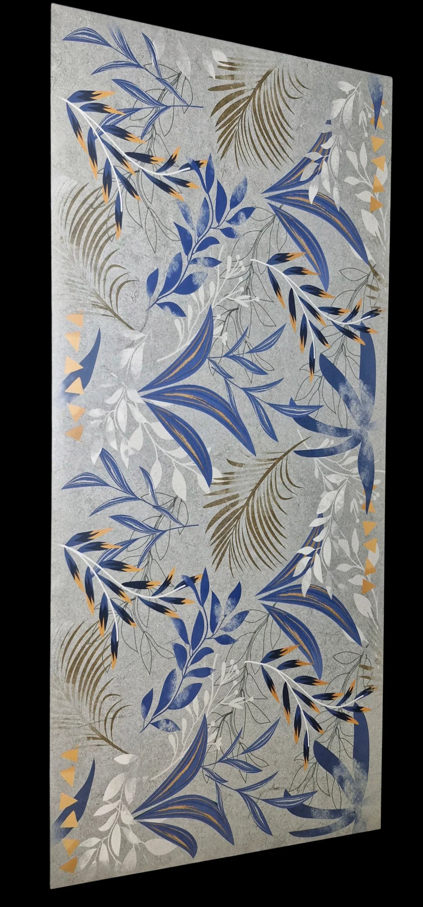 INDIGO LEAF STONE WALLPAPER  - thumb 5