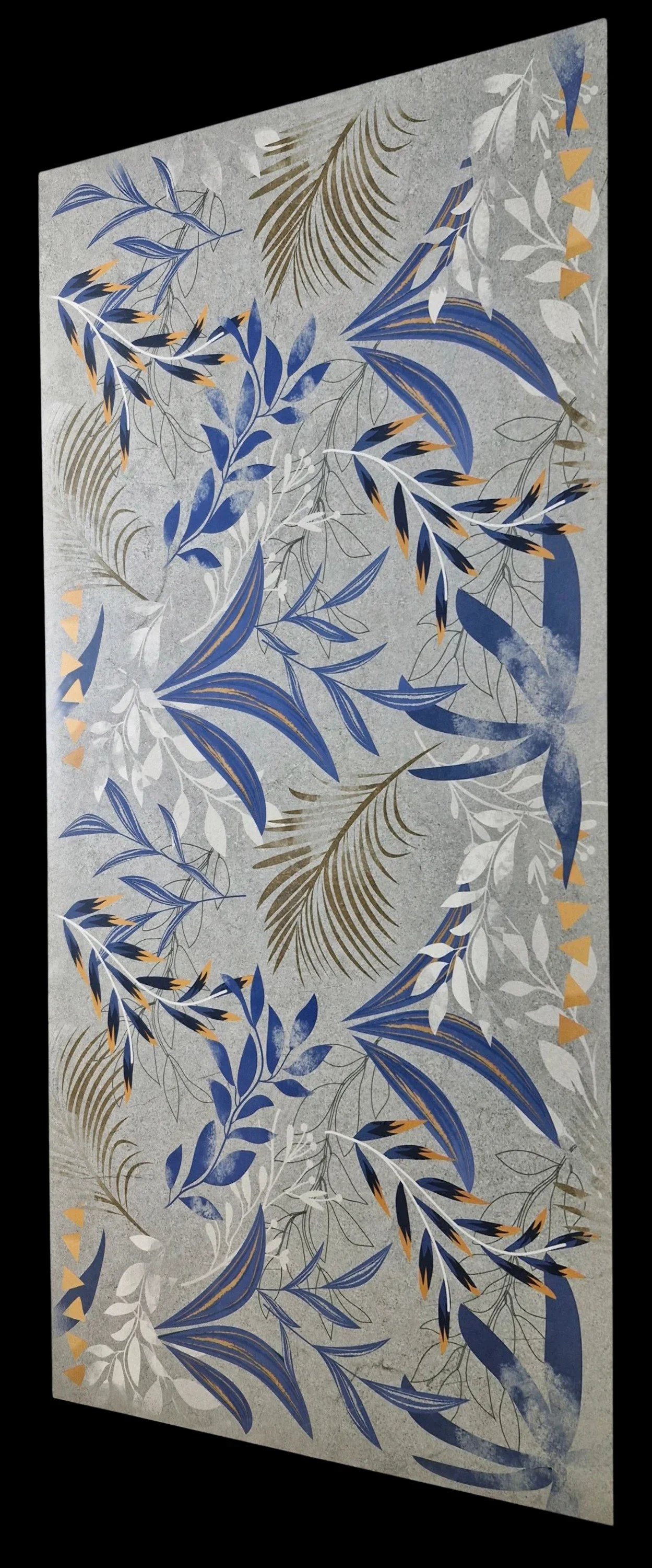 INDIGO LEAF STONE WALLPAPER  - thumb 6