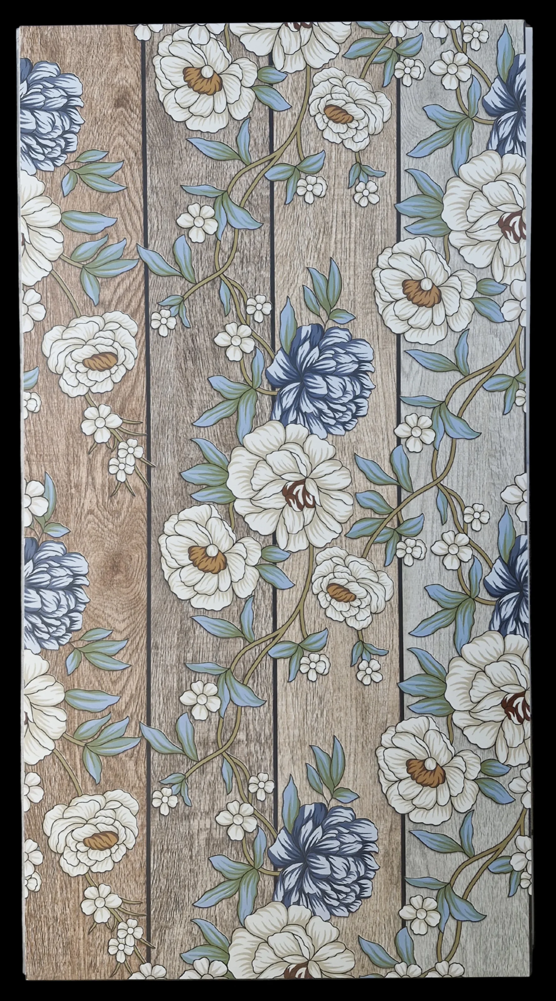 CAMELLIAS OAK WOOD WALLPAPER 