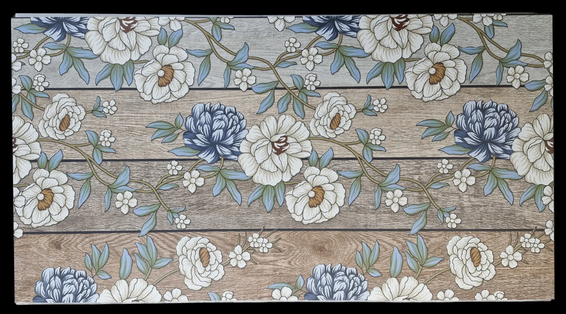CAMELLIAS OAK WOOD WALLPAPER  - thumb 2