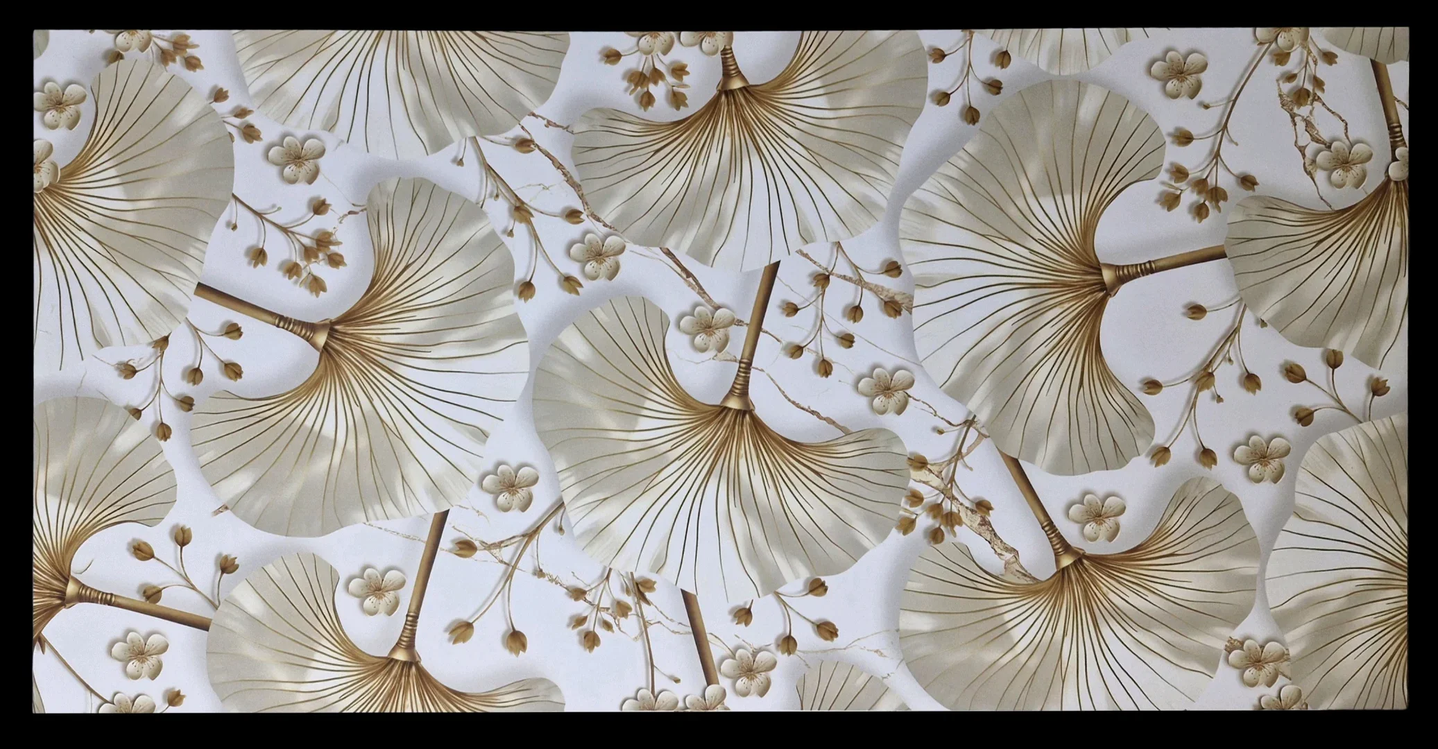 GOLDEN GINKGO LEAF WALLPAPER  - thumb 2