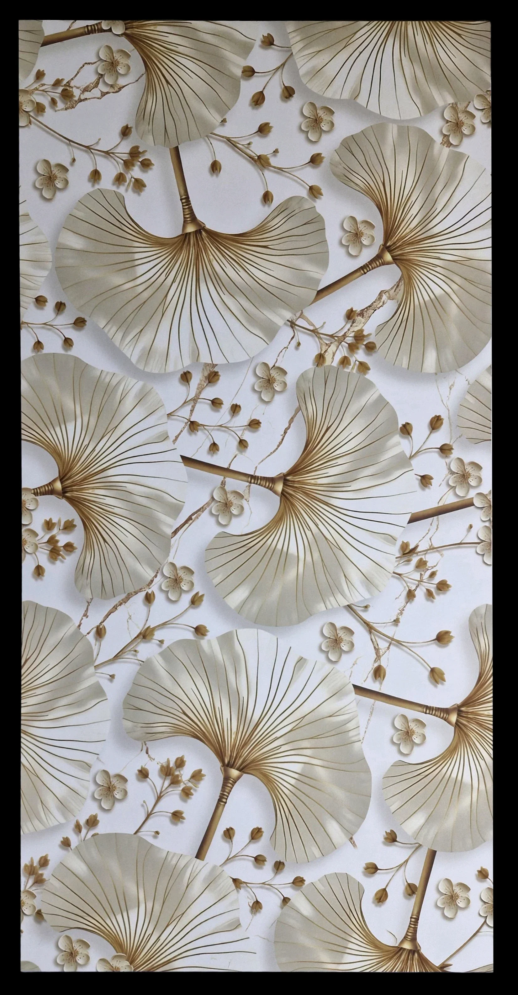 GOLDEN GINKGO LEAF WALLPAPER  - thumb 3