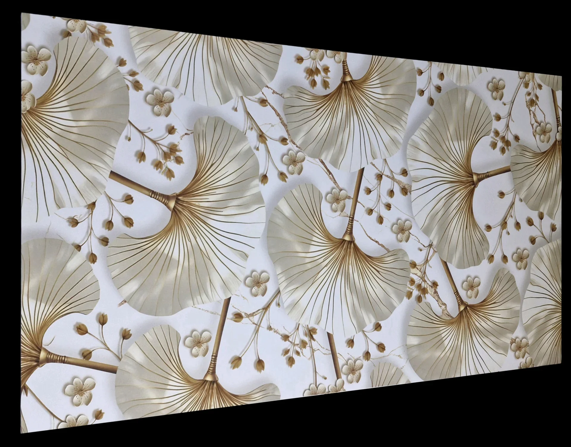 GOLDEN GINKGO LEAF WALLPAPER  - thumb 5